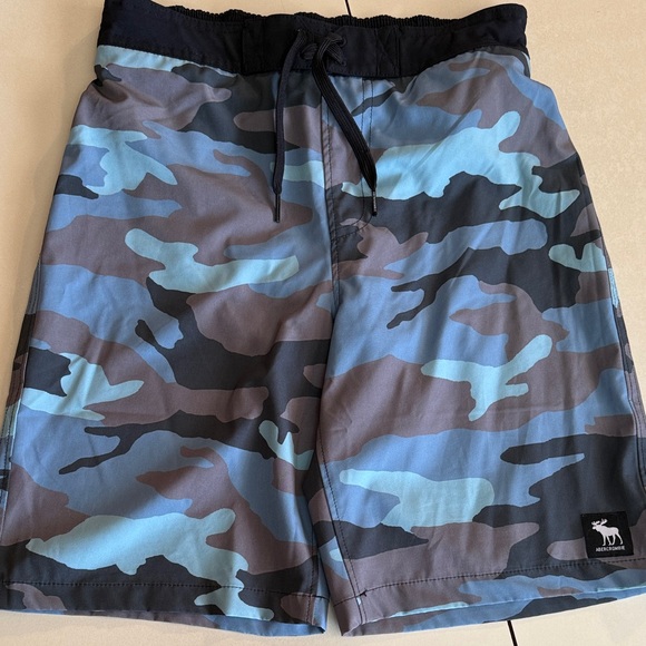 Abercrombie Kids 13/14 Blue & Grey Camo Swim Shorts - Picture 1 of 7